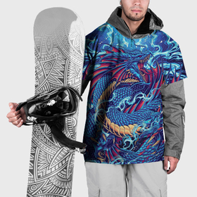 Накидка на куртку 3D с принтом Морской электрический дракон в Курске, 100% полиэстер |  | Тематика изображения на принте: 