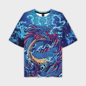 Мужская футболка oversize 3D с принтом Морской электрический дракон в Курске,  |  | 