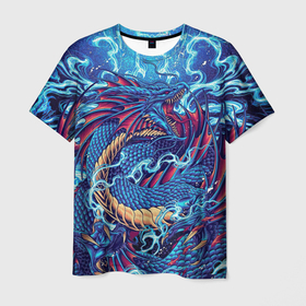 Мужская футболка 3D с принтом Морской электрический дракон в Курске, 100% полиэфир | прямой крой, круглый вырез горловины, длина до линии бедер | Тематика изображения на принте: 