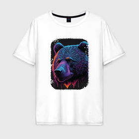 Мужская футболка хлопок Oversize с принтом Bears Wilderness , 100% хлопок | свободный крой, круглый ворот, “спинка” длиннее передней части | 