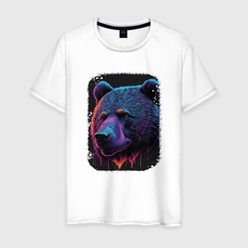 Мужская футболка хлопок с принтом Bears Wilderness , 100% хлопок | прямой крой, круглый вырез горловины, длина до линии бедер, слегка спущенное плечо. | Тематика изображения на принте: 