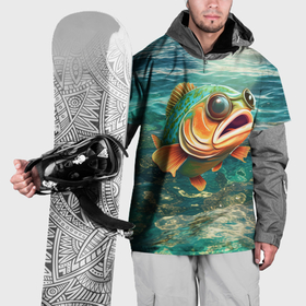 Накидка на куртку 3D с принтом Рыба  карп в Белгороде, 100% полиэстер |  | 