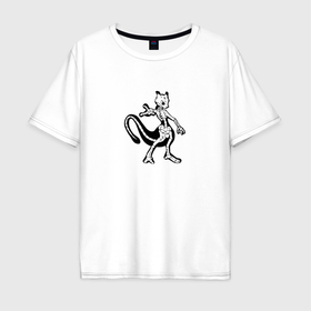 Мужская футболка хлопок Oversize с принтом Рентген Мьюту в Белгороде, 100% хлопок | свободный крой, круглый ворот, “спинка” длиннее передней части | 