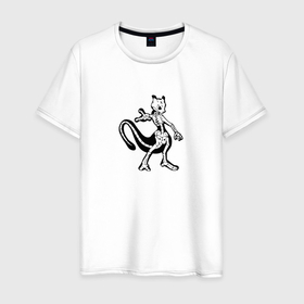 Мужская футболка хлопок с принтом Рентген Мьюту в Кировске, 100% хлопок | прямой крой, круглый вырез горловины, длина до линии бедер, слегка спущенное плечо. | 