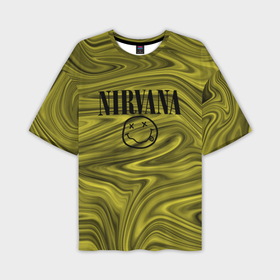 Мужская футболка oversize 3D с принтом Nirvana лого абстракция в Белгороде,  |  | 
