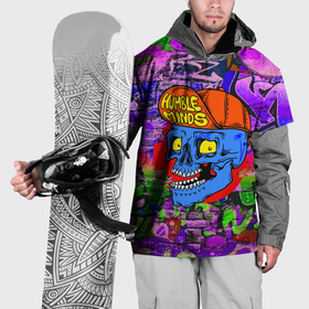 Накидка на куртку 3D с принтом Humble minds   skull   graffiti в Петрозаводске, 100% полиэстер |  | Тематика изображения на принте: 