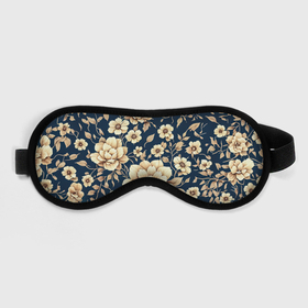 Маска для сна 3D с принтом Золотые цветы узор в Курске, внешний слой — 100% полиэфир, внутренний слой — 100% хлопок, между ними — поролон |  | 