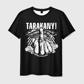 Мужская футболка 3D с принтом Тараканы fuck off в Тюмени, 100% полиэфир | прямой крой, круглый вырез горловины, длина до линии бедер | 