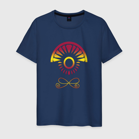 Мужская футболка хлопок с принтом Восход солнца   Sun rise , 100% хлопок | прямой крой, круглый вырез горловины, длина до линии бедер, слегка спущенное плечо. | 