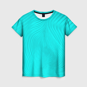 Женская футболка 3D с принтом Фантазия морской волны в Новосибирске, 100% полиэфир ( синтетическое хлопкоподобное полотно) | прямой крой, круглый вырез горловины, длина до линии бедер | 