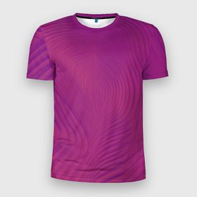 Мужская футболка 3D Slim с принтом Фантазия в пурпурном в Белгороде, 100% полиэстер с улучшенными характеристиками | приталенный силуэт, круглая горловина, широкие плечи, сужается к линии бедра | 