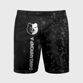 Мужские шорты спортивные с принтом Danganronpa glitch на темном фоне: по вертикали в Белгороде,  |  | 