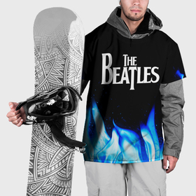 Накидка на куртку 3D с принтом The Beatles blue fire , 100% полиэстер |  | 