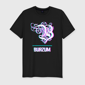 Мужская футболка хлопок Slim с принтом Burzum glitch rock в Белгороде, 92% хлопок, 8% лайкра | приталенный силуэт, круглый вырез ворота, длина до линии бедра, короткий рукав | 