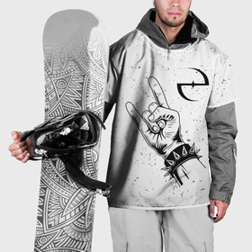 Накидка на куртку 3D с принтом Evanescence и рок символ в Белгороде, 100% полиэстер |  | Тематика изображения на принте: 