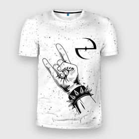 Мужская футболка 3D Slim с принтом Evanescence и рок символ в Екатеринбурге, 100% полиэстер с улучшенными характеристиками | приталенный силуэт, круглая горловина, широкие плечи, сужается к линии бедра | Тематика изображения на принте: 
