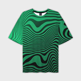 Мужская футболка oversize 3D с принтом Абстрактный узор волн в Санкт-Петербурге,  |  | 