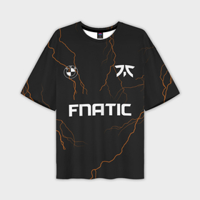 Мужская футболка oversize 3D с принтом Форма Fnatic молнии в Тюмени,  |  | 