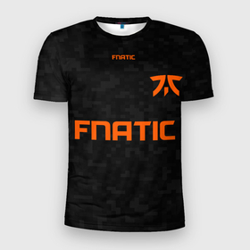 Мужская футболка 3D Slim с принтом Форма Fnatic pixels в городе Новоалтайск, 100% полиэстер с улучшенными характеристиками | приталенный силуэт, круглая горловина, широкие плечи, сужается к линии бедра | 