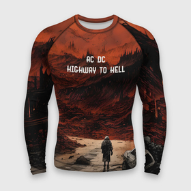 Мужской рашгард 3D с принтом AC DC Highway to hell в Курске,  |  | 