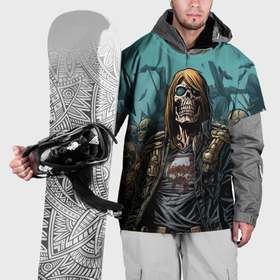 Накидка на куртку 3D с принтом Iron Maiden Fallen Angel в Курске, 100% полиэстер |  | 
