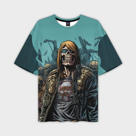 Мужская футболка oversize 3D с принтом Iron Maiden Fallen Angel ,  |  | Тематика изображения на принте: 