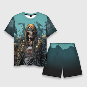 Мужской костюм с шортами 3D с принтом Iron Maiden Fallen Angel ,  |  | 