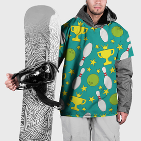 Накидка на куртку 3D с принтом Bowling game , 100% полиэстер |  | Тематика изображения на принте: 