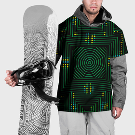 Накидка на куртку 3D с принтом Зелёная электросхема в Екатеринбурге, 100% полиэстер |  | Тематика изображения на принте: 