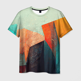 Мужская футболка 3D с принтом Городской абстракционизм в Кировске, 100% полиэфир | прямой крой, круглый вырез горловины, длина до линии бедер | 