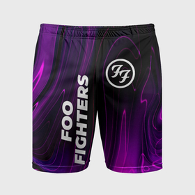 Мужские шорты спортивные с принтом Foo Fighters violet plasma ,  |  | 