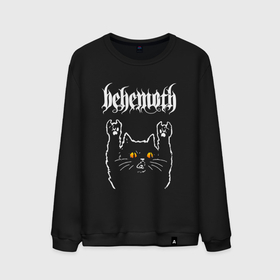 Мужской свитшот хлопок с принтом Behemoth rock cat в Екатеринбурге, 100% хлопок |  | 