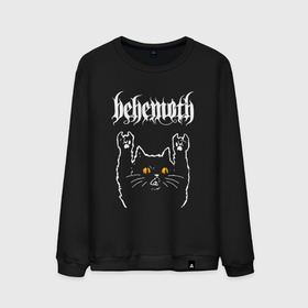 Мужской свитшот хлопок с принтом Behemoth rock cat в Петрозаводске, 100% хлопок |  | 