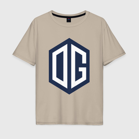 Мужская футболка хлопок Oversize с принтом OG logo в Кировске, 100% хлопок | свободный крой, круглый ворот, “спинка” длиннее передней части | Тематика изображения на принте: 
