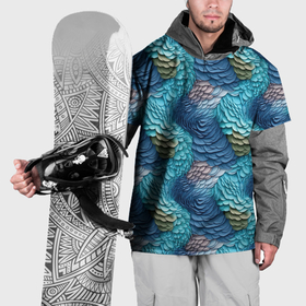 Накидка на куртку 3D с принтом Чешуя сказочного существа в Новосибирске, 100% полиэстер |  | 