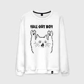 Мужской свитшот хлопок с принтом Fall Out Boy   rock cat в Белгороде, 100% хлопок |  | 