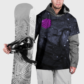 Накидка на куртку 3D с принтом Помятая бумага и кубик Рубика в Екатеринбурге, 100% полиэстер |  | Тематика изображения на принте: 
