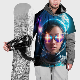 Накидка на куртку 3D с принтом Девушка космодесантница в Белгороде, 100% полиэстер |  | 