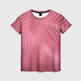 Женская футболка 3D с принтом Фантазия в малиновом в Петрозаводске, 100% полиэфир ( синтетическое хлопкоподобное полотно) | прямой крой, круглый вырез горловины, длина до линии бедер | 