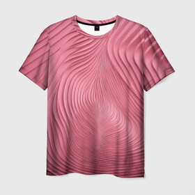 Мужская футболка 3D с принтом Фантазия в малиновом в Тюмени, 100% полиэфир | прямой крой, круглый вырез горловины, длина до линии бедер | 
