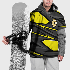 Накидка на куртку 3D с принтом Renault   желтый в Кировске, 100% полиэстер |  | Тематика изображения на принте: 