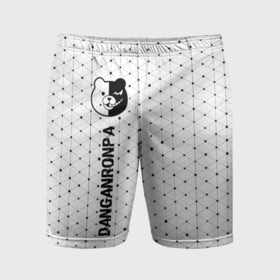 Мужские шорты спортивные с принтом Danganronpa glitch на светлом фоне: по вертикали в Кировске,  |  | 