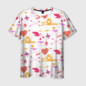 Мужская футболка 3D с принтом Письма любви в Новосибирске, 100% полиэфир | прямой крой, круглый вырез горловины, длина до линии бедер | 