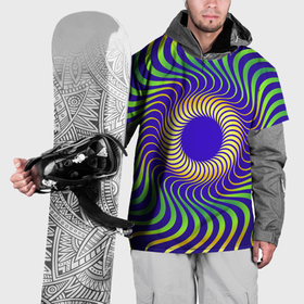 Накидка на куртку 3D с принтом Абстрактный спиральный узор в Новосибирске, 100% полиэстер |  | 