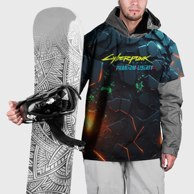 Накидка на куртку 3D с принтом Cyberpunk  2077 phantom liberty    logo в Тюмени, 100% полиэстер |  | Тематика изображения на принте: 