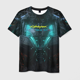 Мужская футболка 3D с принтом Киберпанк 2077 призрачная свобода броня , 100% полиэфир | прямой крой, круглый вырез горловины, длина до линии бедер | 