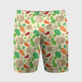 Мужские шорты спортивные с принтом Овощной рецепт в Тюмени,  |  | Тематика изображения на принте: 