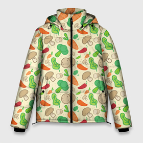 Мужская зимняя куртка 3D с принтом Овощной рецепт в Тюмени, верх — 100% полиэстер; подкладка — 100% полиэстер; утеплитель — 100% полиэстер | длина ниже бедра, свободный силуэт Оверсайз. Есть воротник-стойка, отстегивающийся капюшон и ветрозащитная планка. 

Боковые карманы с листочкой на кнопках и внутренний карман на молнии. | 