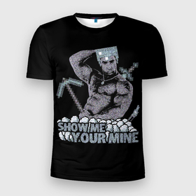 Мужская футболка 3D Slim с принтом Billy: Show me your mine в Кировске, 100% полиэстер с улучшенными характеристиками | приталенный силуэт, круглая горловина, широкие плечи, сужается к линии бедра | 