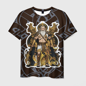 Мужская футболка 3D с принтом Бог Один повелитель древних славян в Новосибирске, 100% полиэфир | прямой крой, круглый вырез горловины, длина до линии бедер | 